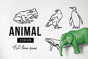 Wild Animal Icons Pack, an Outline Icon by Hatch Design Workshop (Thumbnail 1 of 10)