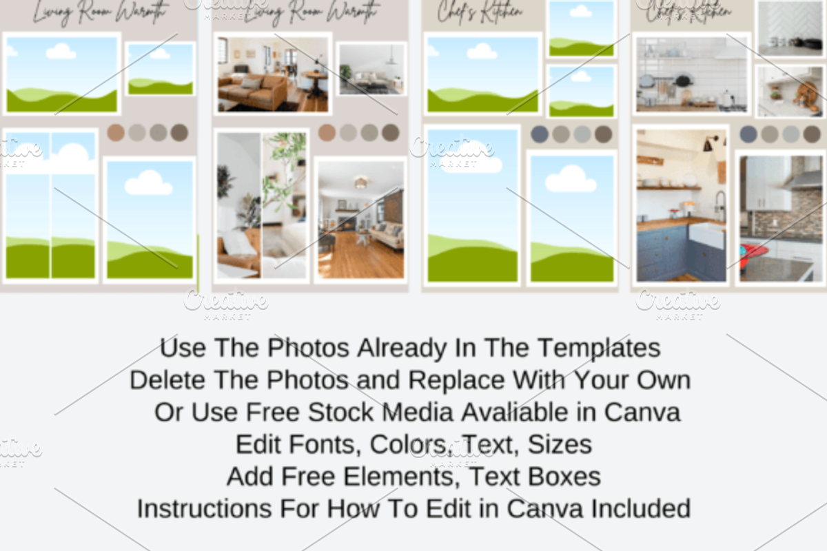 Mood Board Template For Canva, a Poster Template by Akrinity Digital (Photo 3 of 3)