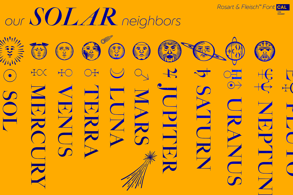 ZODIAC Signs & Constellations, a Symbol Font by California Type Foundry (Photo 2 of 3)