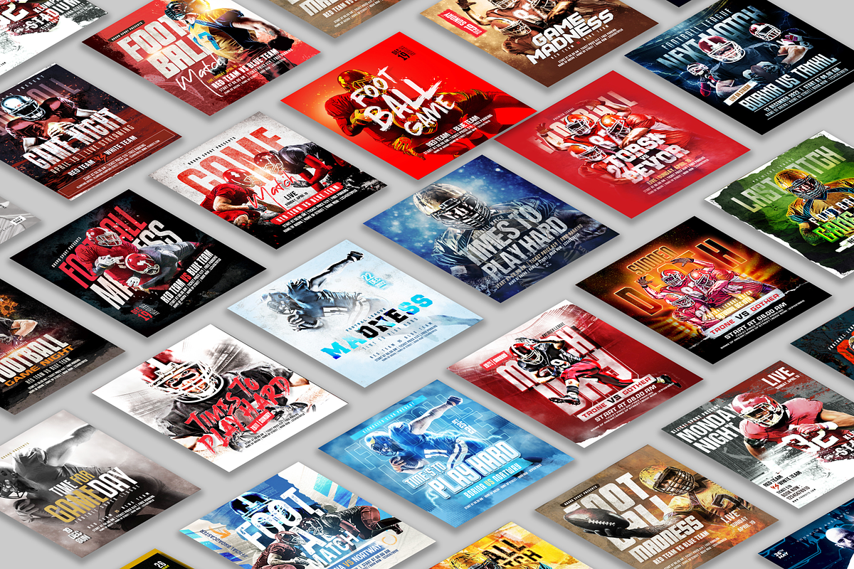 33 Football Flyer Template Bundle 1, a Flyer Template by NanoAgency (Photo 2 of 2)