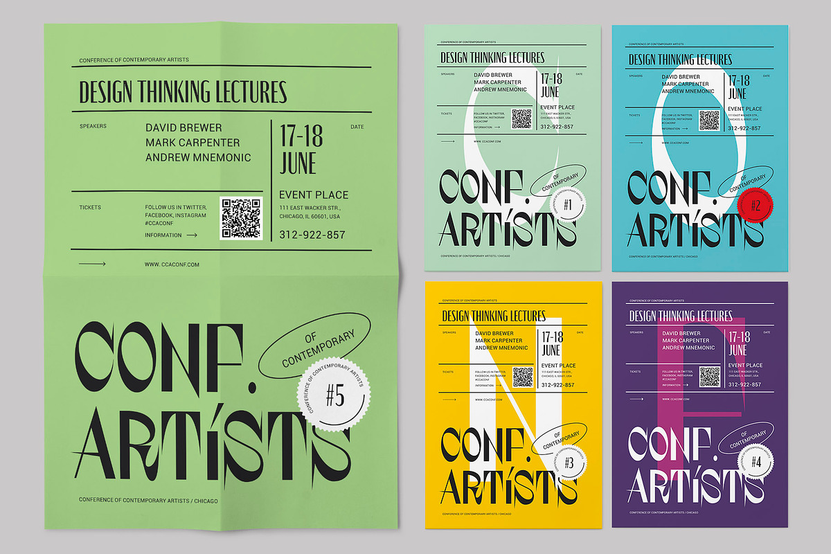 Design Conference Event Poster, a Flyer Template by Danil Polshin (Photo 3 of 9)