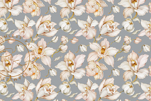 Orchid Seamless Pattern