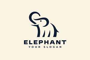 Elephant Logo African Safari Animal, a Branding & Logo Template by brandphant