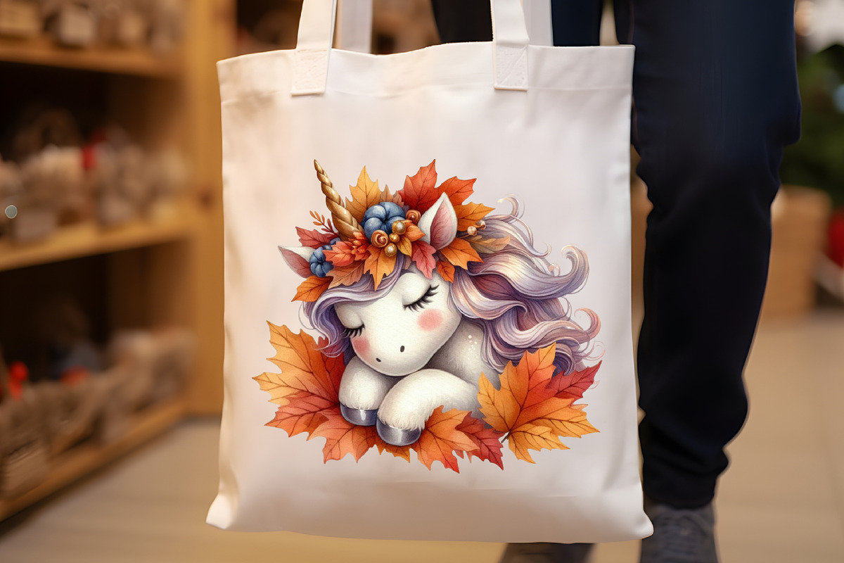 Watercolor Cute Unicorn Autumn Clipa, an Illustration by Rose Art (Photo 4 of 7)