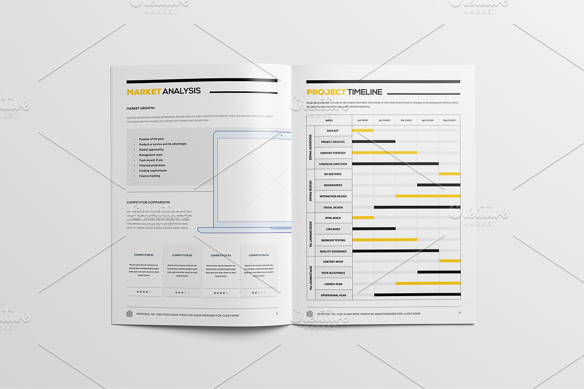Full Proposal Package Template, a Stationery Template by Mastergfx (Photo 14 of 32)