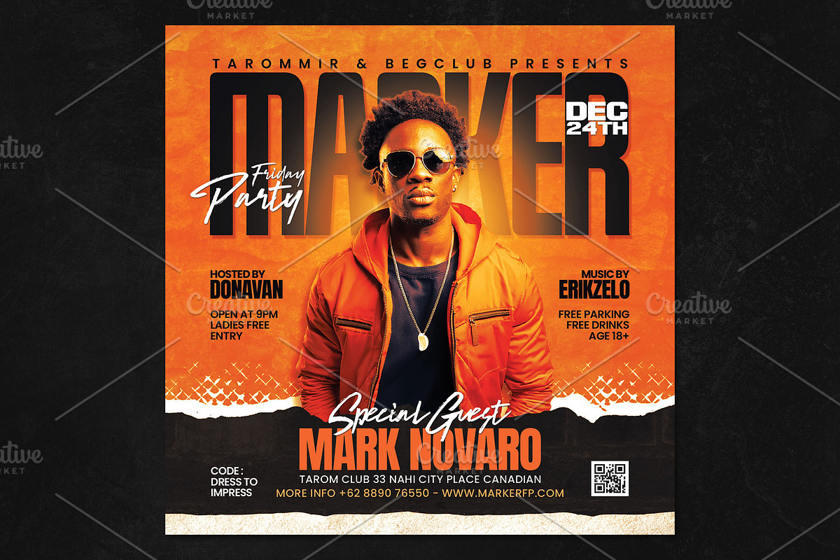 Night Club Flyer Template, a Flyer Template by Tarommir (Photo 2 of 3)
