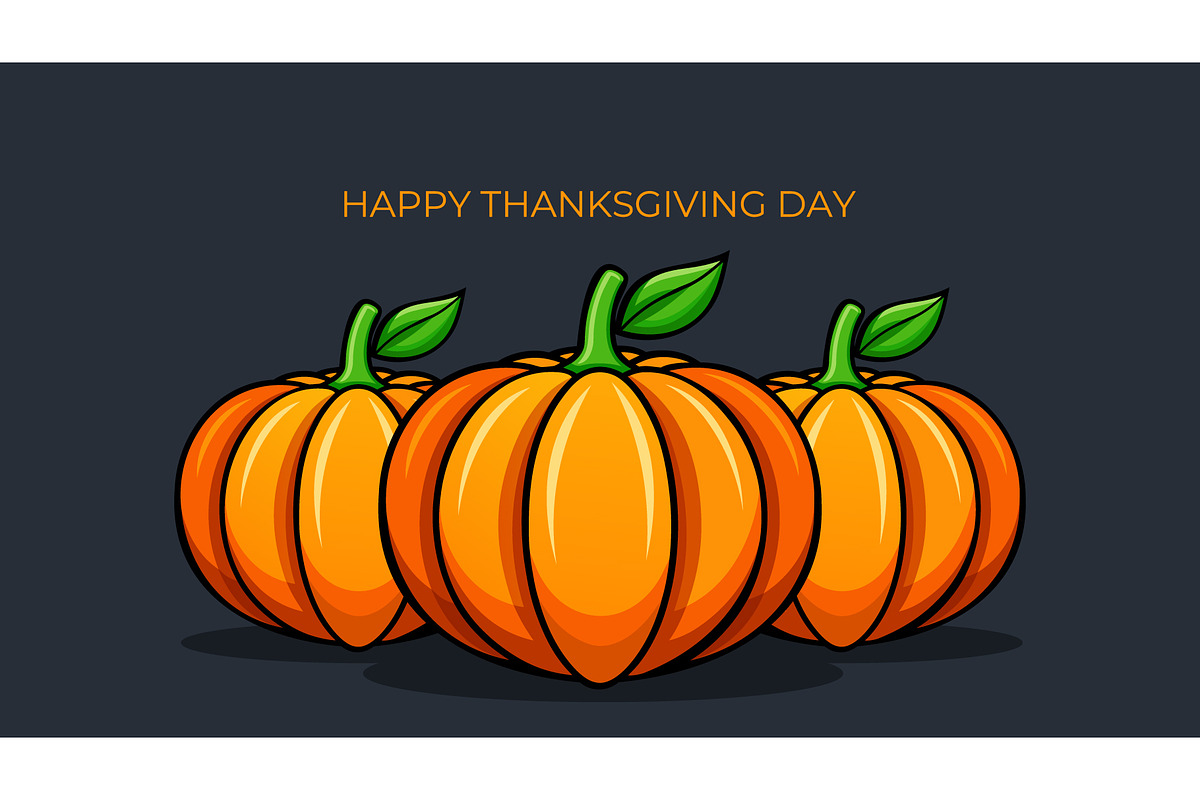 Happy Thanksgiving Day Set, a Seasonal Illustration by Finevector (Photo 4 of 5)