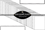 Set 119 - 100 Hand Drawn Frames, a Graphic by Little Bird (Thumbnail 1 of 8)