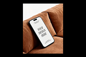 Phone Mockup Minimalist Velvety 4:5, an iPhone Mockup by rodrigofkaminski