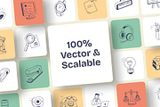 Work Doodles Icons, an Outline Icon by Vectors Market (Thumbnail 5 of 8)