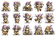 Whimsical Spring Gnome Clipart, an Illustration by OK Design (Thumbnail 3 of 6)