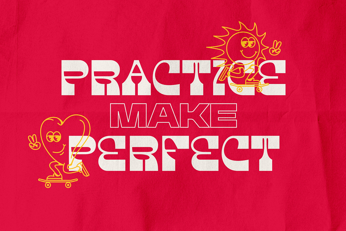 Kovice - Retro Experimental Typeface, a Slab Serif Font by Imoodev (Photo 4 of 5)