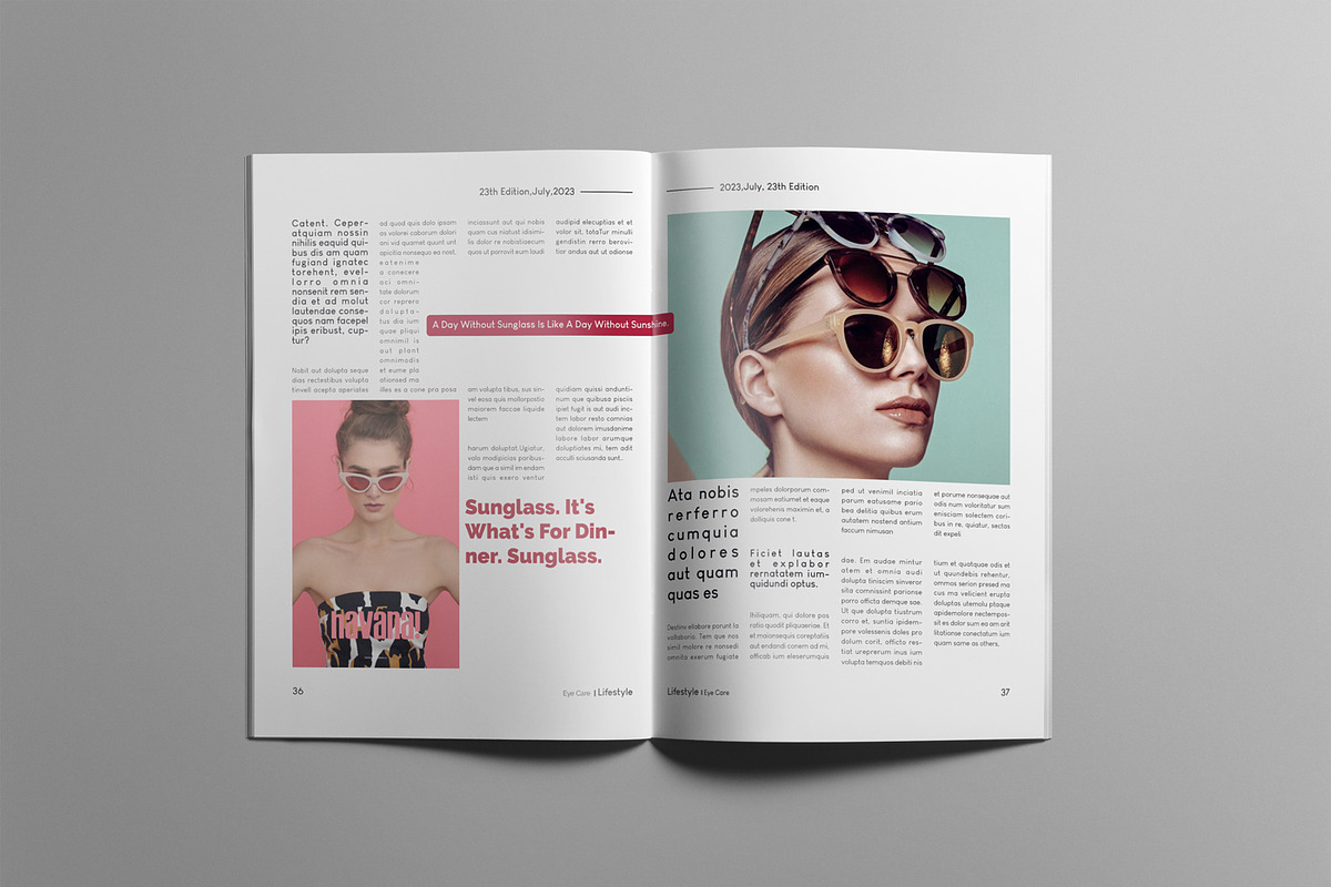 Lifestyle magazine layout 01, a Magazine Template by Swayang (Photo 19 of 22)