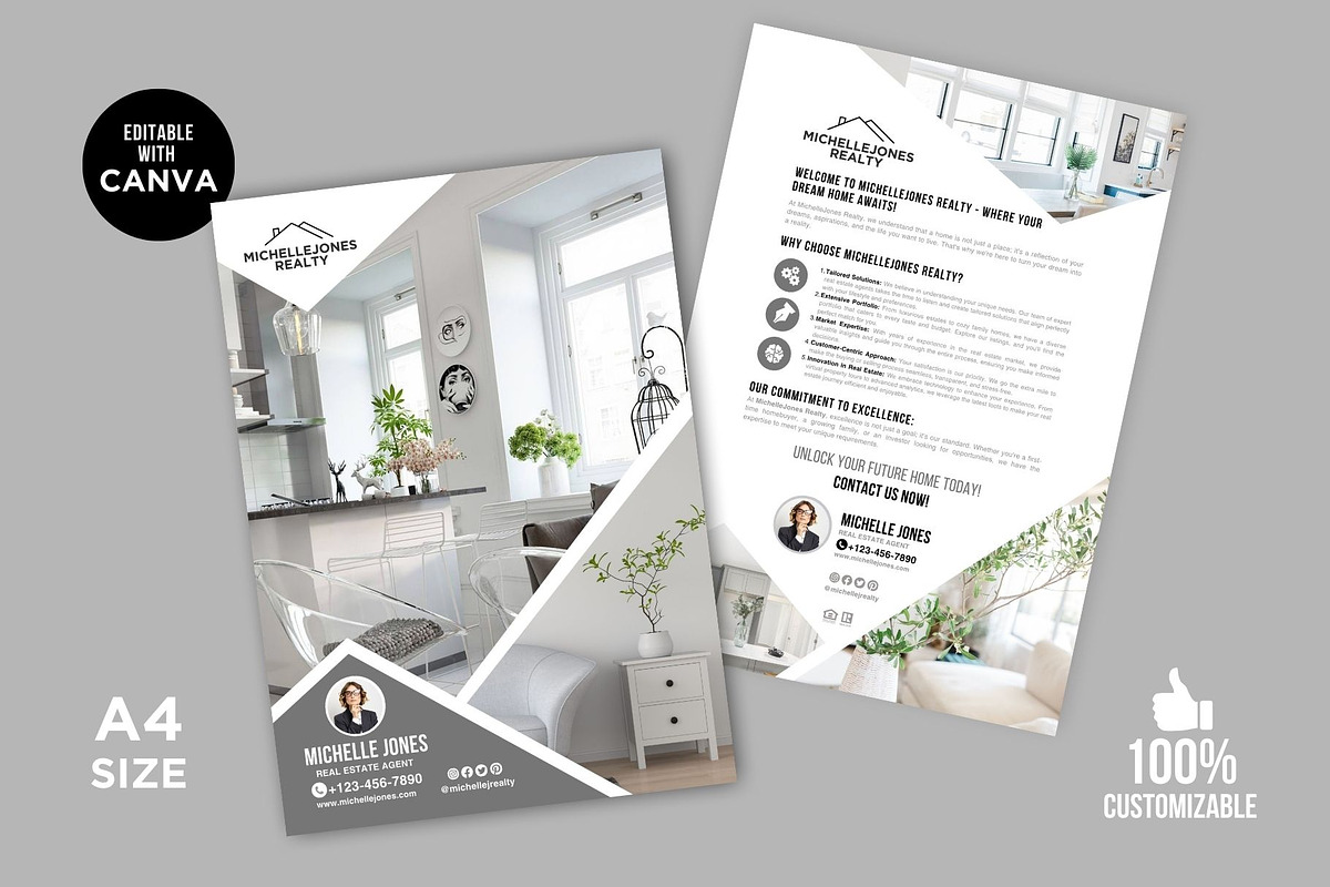 Real Estate Introduction Flyer Canva preview 2
