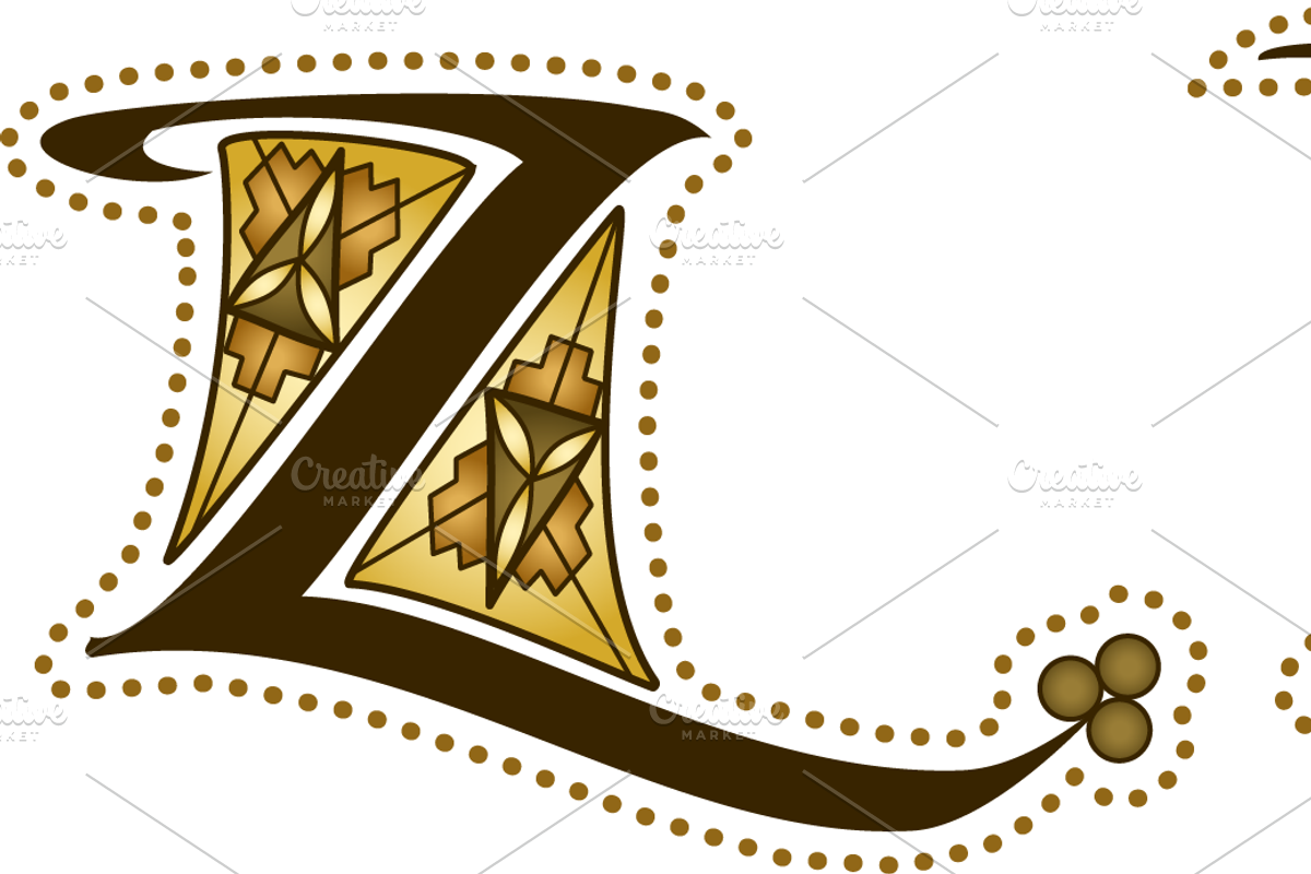 Decorative Celtic Alphabet - antique, a Graphic by AonCelticArt (Photo 6 of 6)