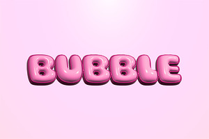 Bubble - Editable Text Effect, a Layer Style Add-On by designvectx