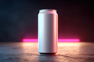 Futuristic glowing battery design, a Food & Drink Photo by AlyaAnd