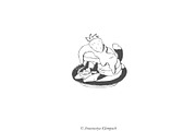 Meowlicious Breakfast, a Food Illustration by Anastasiya Klempach (Thumbnail 6 of 6)