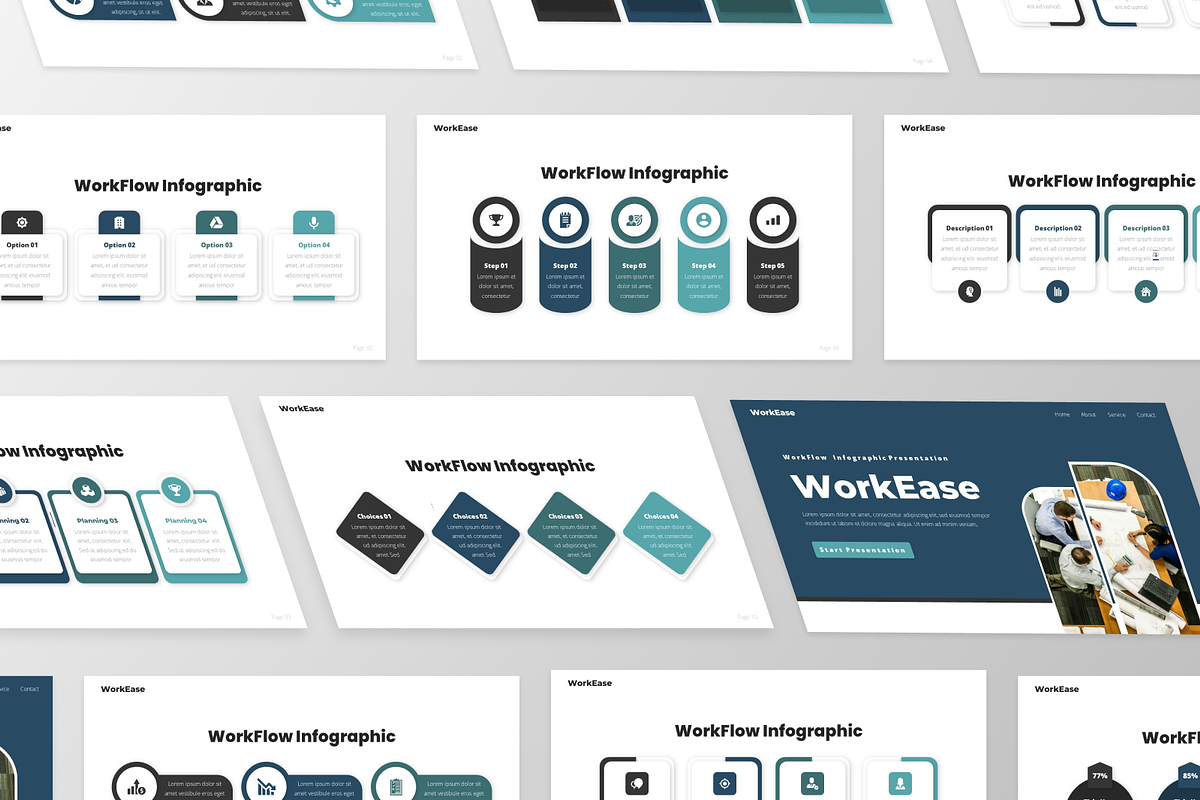 WorkEase - WorkFlow Infographic, a Presentation Template by GraphauseProject (Photo 4 of 6)