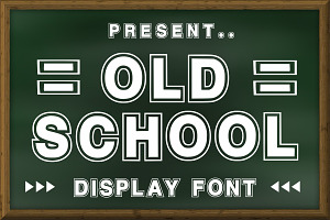 Old School, a Slab Serif Font by Fourteen Letter