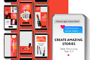 Editable Instagram Stories template, a Social Media Template by PREMIUMVECTOR (Thumbnail 1 of 3)