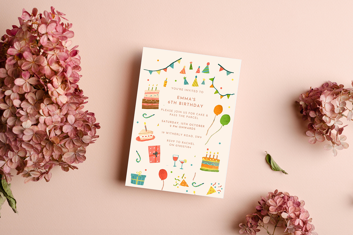 Kids Birthday Invitation template, an Invitation Template by ForeverPrint (Photo 2 of 5)