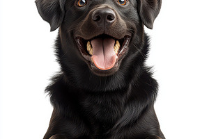 Happy Black Labrador Retriever Dog P, an Animal Photo by Pixeness Studio