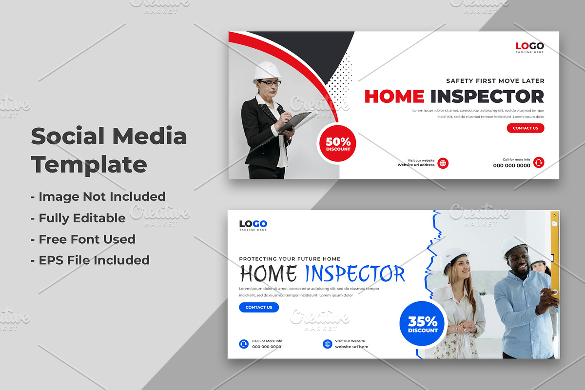 Home Inspector Social Media Cover, a Social Media Template by nandinigraphics (Photo 3 of 4)