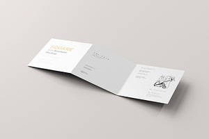 Tri-Fold Square Brochure Mockups