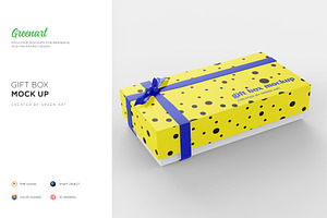 Large Carton Gift Box Mockup