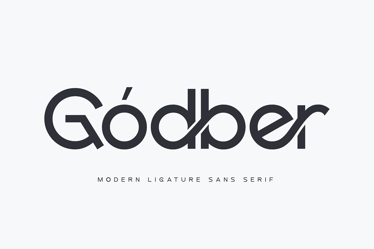 Godber - Modern Ligature Sans Serif, a Sans Serif Font by Sealoung (Photo 1 of 11)