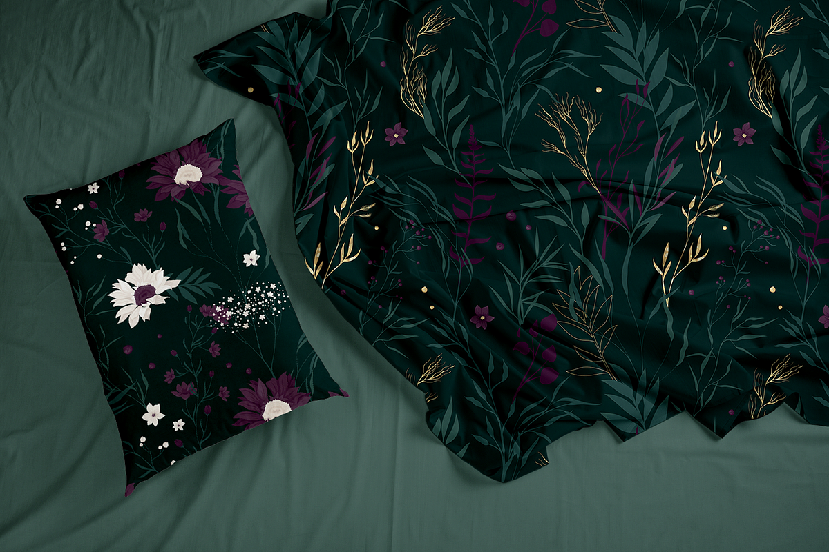 9 FLORAL Vector Patterns, a Pattern Graphic by HmarkaShop (Photo 3 of 5)