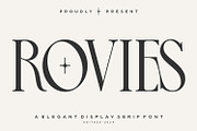 Rovies - Elegant Serif Font, a Serif Font by Keithzo (Thumbnail 1 of 10)
