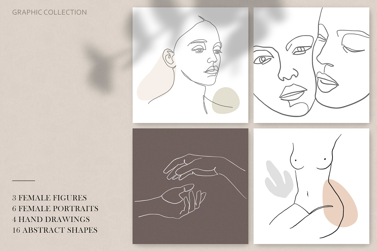 Woman Minimal Line Art Collection, an Illustration by ms Julia Nova (Photo 2 of 6)