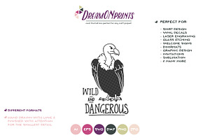 Wild And Dangerous Fun Vulture SVG