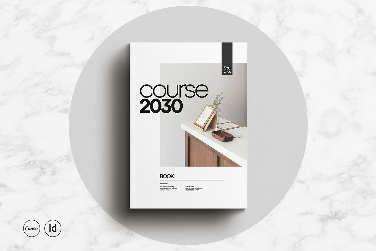Course Book Template, a Brochure Template by Creatiya Type (Photo 1 of 8)