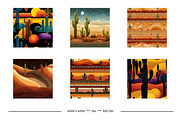 Desert Retro Art Style Patterns, a Pattern Graphic by karenfoleyphoto (Thumbnail 12 of 13)