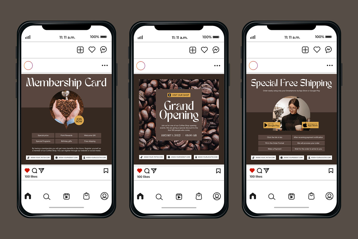 Coffee Brown Template, a Social Media Template by Kalubuak (Photo 4 of 10)