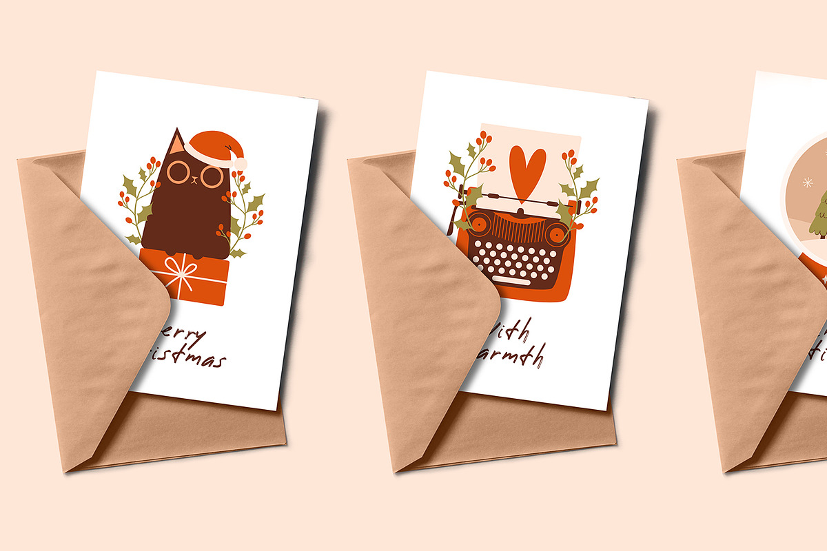 Naive Christmas. Clip arts & cards, a Seasonal Illustration by Renberrry.Store (Photo 8 of 10)