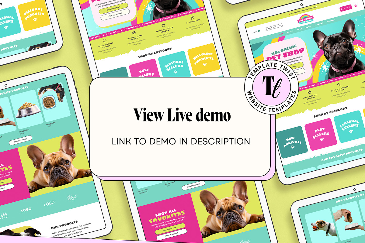Wix Pet Shop Website Template, a Wix Template by Template Twist Shop (Photo 3 of 10)