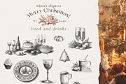 Merry Christmas! Vintage winter set, a Seasonal Illustration by Pamyatka Shop (Thumbnail 13 of 20)