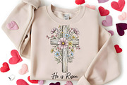 Easter Wildflower Cross PNG, an Illustration by Canvas Craft (Thumbnail 3 of 7)