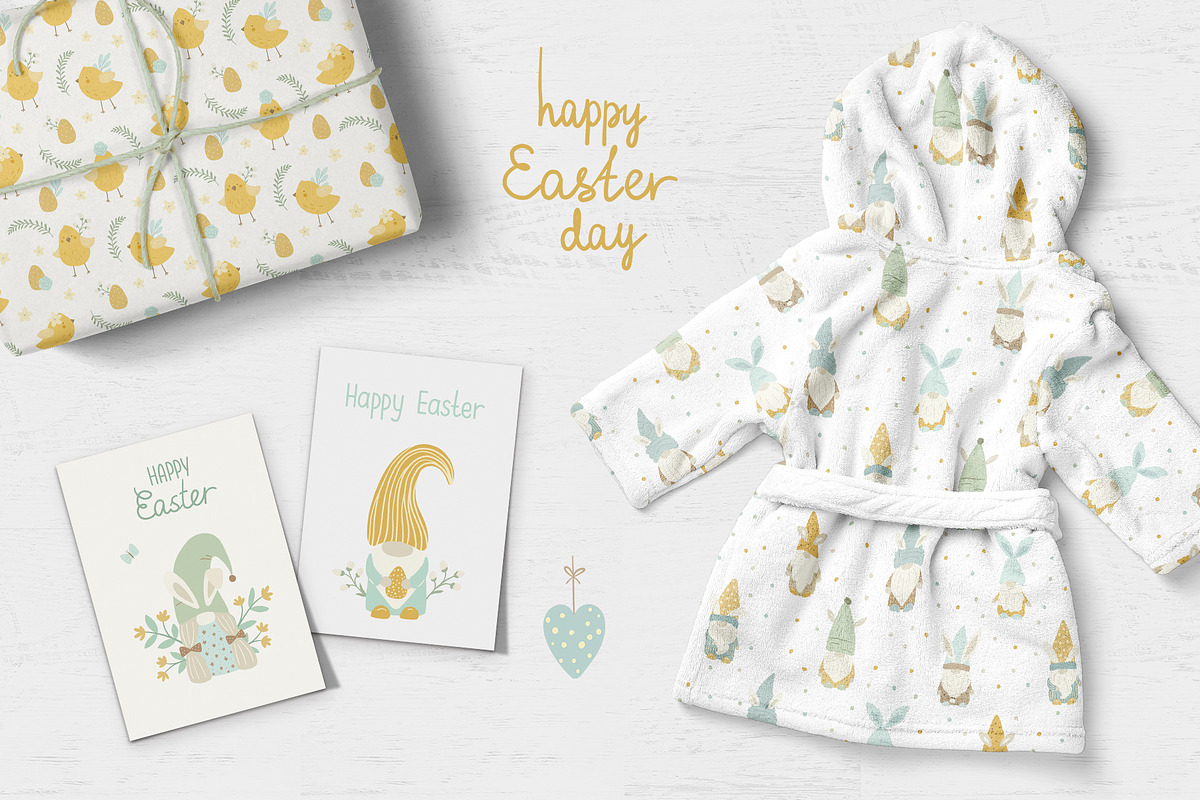 Easter Gnomes clipart & patterns, an Illustration by polikarpovaart (Photo 8 of 9)