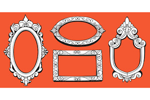 Y2k hand drawn vintage frame set, an Object Illustration by art PVP - market