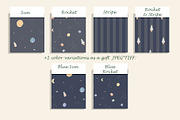 Cute Kids Space Seamless Patterns, a Pattern Graphic by Oksana Dovhopol Art (Thumbnail 2 of 14)