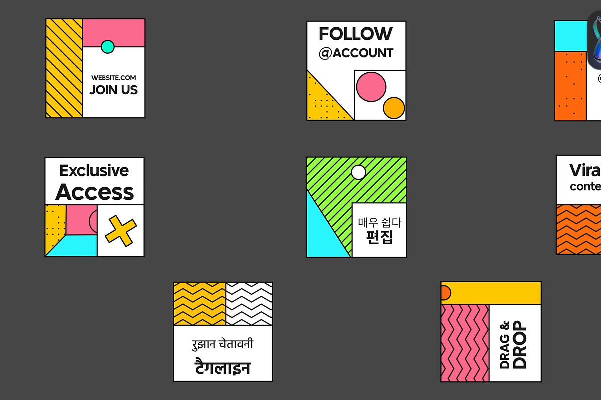 Abstract Square Titles for FCPX, a Templates & Theme by 2dfx