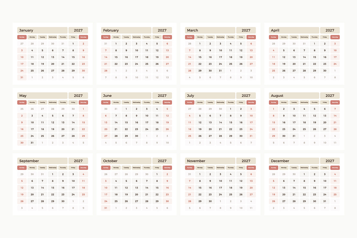 2027 Calendar and Planner, a Stationery Template by PixMarket (Photo 5 of 9)