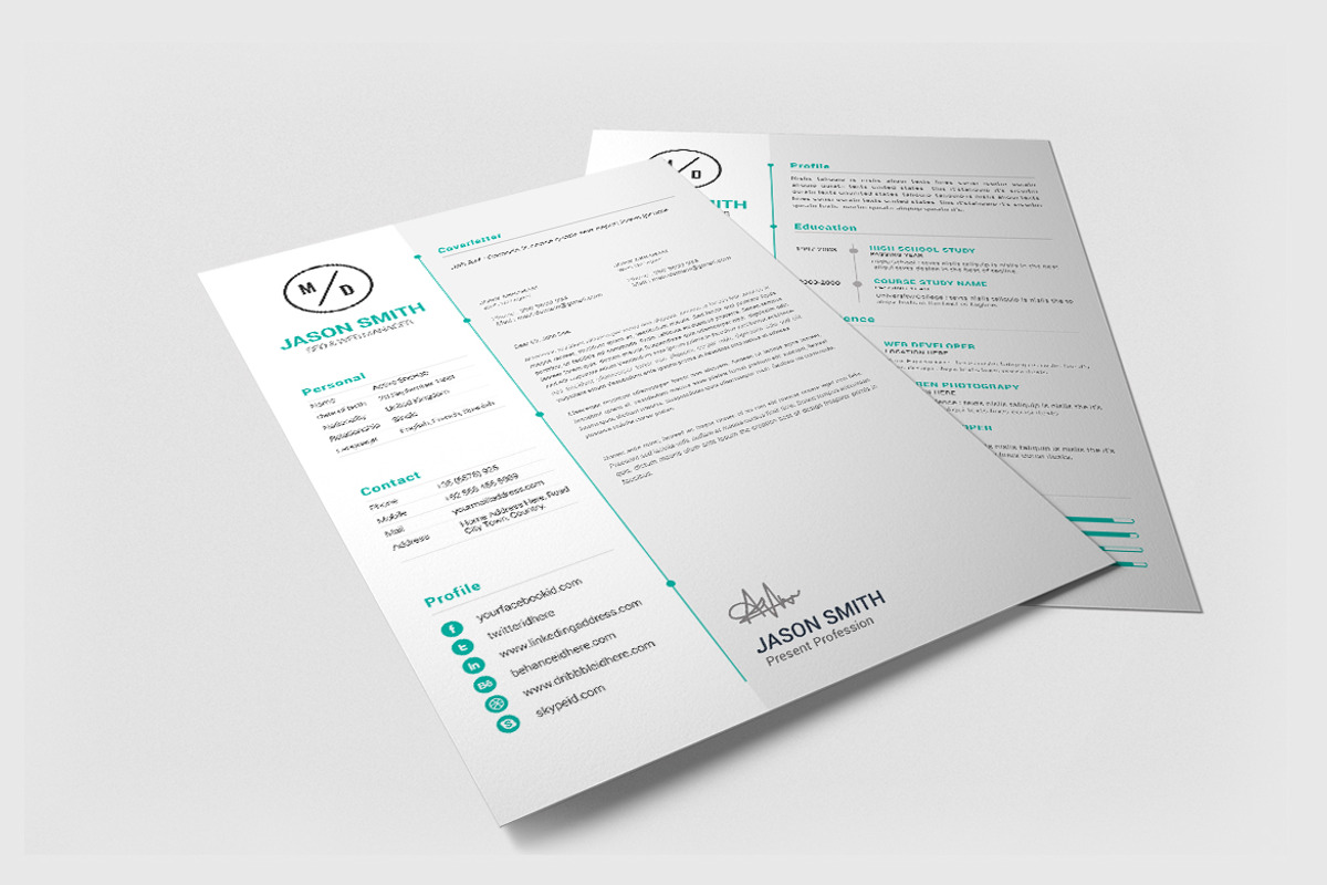 Minimal Clean Resume/CV Bundle preview 7