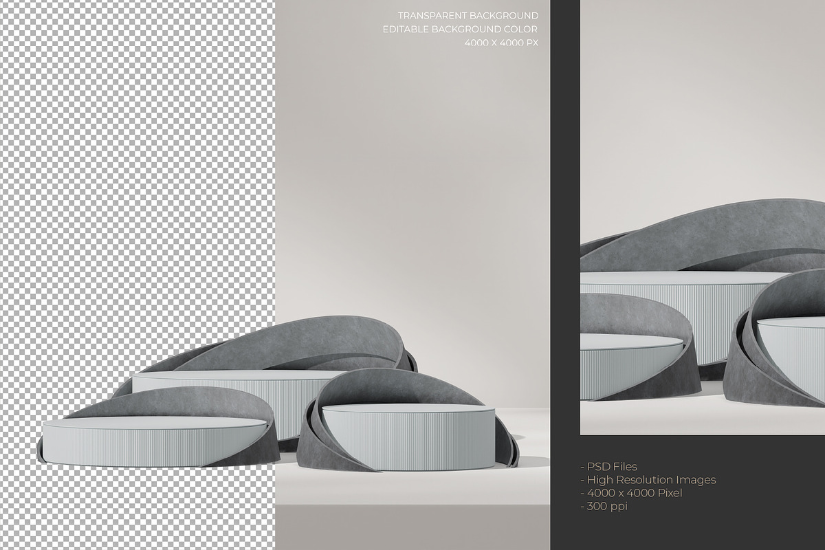 5 Podium with Transparent Background, a Background Graphic by faustudio (Photo 7 of 7)