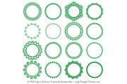 Green Round Lace Frames, an Illustration by Amanda Ilkov (Thumbnail 3 of 5)